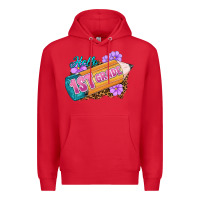 Red Hello 1st Grade Premium Hoodie - RanaPortraitStore