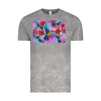 Cloud Rock Flower Hummingbird Vintage Tee - Artiststas