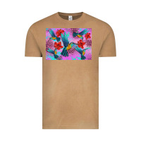 Vintage Camel Flower Hummingbird Vintage Tee - Artiststas