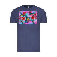 Vintage Denim Flower Hummingbird Vintage Tee - Artiststas