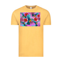 Vintage Mustard Flower Hummingbird Vintage Tee - Artiststas