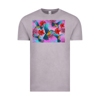 Vintage Zinc Flower Hummingbird Vintage Tee - Artiststas
