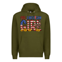 Army Green all american girl Premium Hoodie - Zillion Design Studio