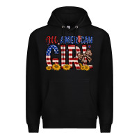 Black all american girl Premium Hoodie - Zillion Design Studio