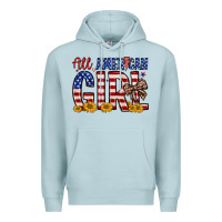 Blue Mist all american girl Premium Hoodie - Zillion Design Studio