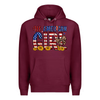 Burgundy all american girl Premium Hoodie - Zillion Design Studio