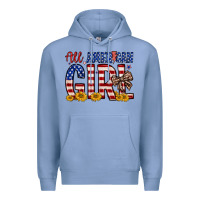 Colony Blue all american girl Premium Hoodie - Zillion Design Studio