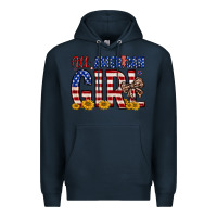 Navy all american girl Premium Hoodie - Zillion Design Studio