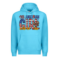 Ocean Blue all american girl Premium Hoodie - Zillion Design Studio