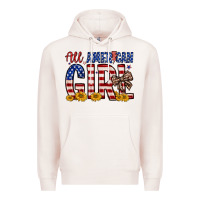 Pale Pink all american girl Premium Hoodie - Zillion Design Studio