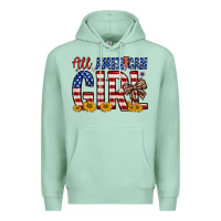 Seafoam all american girl Premium Hoodie - Zillion Design Studio