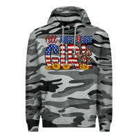 Slate Camo all american girl Premium Hoodie - Zillion Design Studio