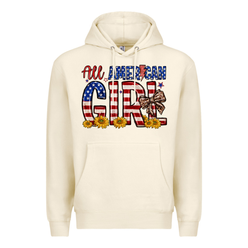 All American Girl Premium Hoodie by Zillion Design Studio | Teevron