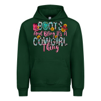 Forest Green boots and bling it s a cowgirl thing Urban Hoodie - Zillion Design Studio