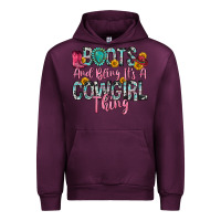 Mauve Wine boots and bling it s a cowgirl thing Urban Hoodie - Zillion Design Studio