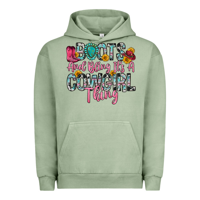 Boots And Bling It S A Cowgirl Thing Urban Hoodie by Zillion Design Studio | Teevron
