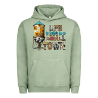 Pigment Oil Green life is better in a small town Urban Hoodie - Zillion Design Studio