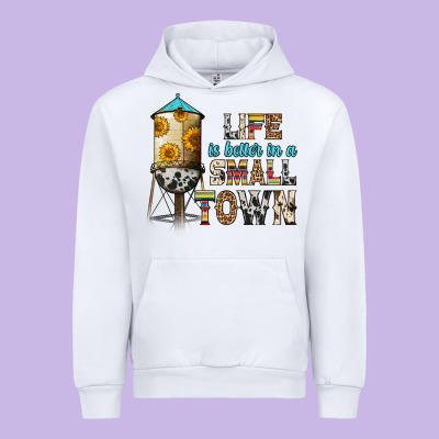 Life Is Better In A Small Town Urban Hoodie Designed By Zillion Design Studio