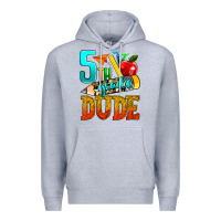 Heather Grey 5th grade dude Premium Hoodie - texasbilliewilder