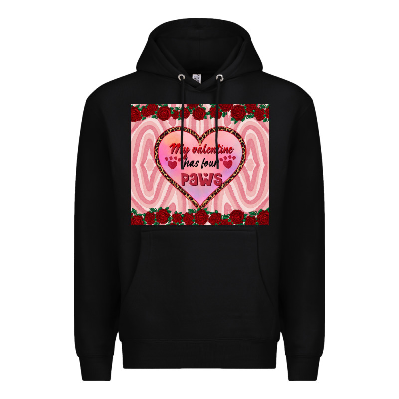 My Valentine Has Four Paws Premium Hoodie by RanaPortraitStore | Teevron