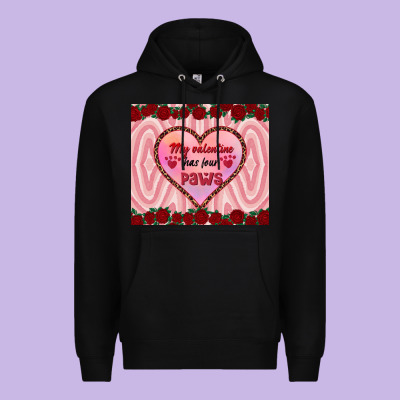 My Valentine Has Four Paws Premium Hoodie Designed By Ranaportraitstore