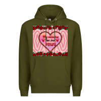 Army Green my valentine has four paws Premium Hoodie - RanaPortraitStore