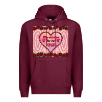 Burgundy my valentine has four paws Premium Hoodie - RanaPortraitStore