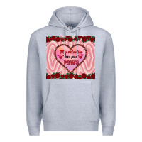 Heather Grey my valentine has four paws Premium Hoodie - RanaPortraitStore