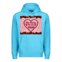 Ocean Blue my valentine has four paws Premium Hoodie - RanaPortraitStore