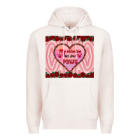Pale Pink my valentine has four paws Premium Hoodie - RanaPortraitStore