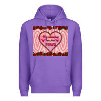 Purple my valentine has four paws Premium Hoodie - RanaPortraitStore