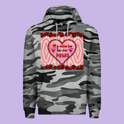 My Valentine Has Four Paws Premium Hoodie Designed By Ranaportraitstore
