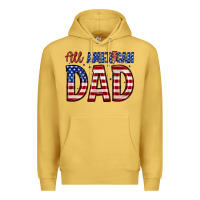 Antique Gold all american dad Premium Hoodie - Zillion Design Studio