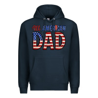 Navy all american dad Premium Hoodie - Zillion Design Studio