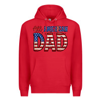 Red all american dad Premium Hoodie - Zillion Design Studio
