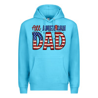 Ocean Blue all american dad Premium Hoodie - Zillion Design Studio