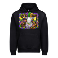 Black mardi gras baby sheep king cake fleur de lis Urban Hoodie - RanaPortraitStore
