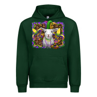 Forest Green mardi gras baby sheep king cake fleur de lis Urban Hoodie - RanaPortraitStore