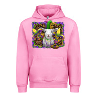 Fuchsia Pink mardi gras baby sheep king cake fleur de lis Urban Hoodie - RanaPortraitStore