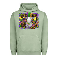 Pigment Oil Green mardi gras baby sheep king cake fleur de lis Urban Hoodie - RanaPortraitStore
