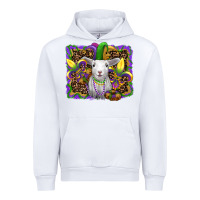 White mardi gras baby sheep king cake fleur de lis Urban Hoodie - RanaPortraitStore