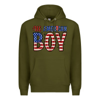 Army Green all American boy Premium Hoodie - Zillion Design Studio