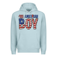 Blue Mist all American boy Premium Hoodie - Zillion Design Studio