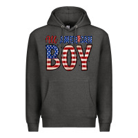 Charcoal Heather all American boy Premium Hoodie - Zillion Design Studio