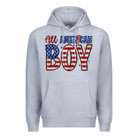 Heather Grey all American boy Premium Hoodie - Zillion Design Studio