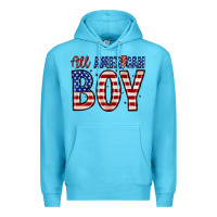Ocean Blue all American boy Premium Hoodie - Zillion Design Studio