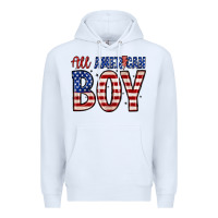 White all American boy Premium Hoodie - Zillion Design Studio