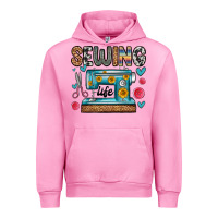 Fuchsia Pink sewing life Urban Hoodie - Zillion Design Studio
