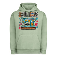 Pigment Oil Green sewing life Urban Hoodie - Zillion Design Studio