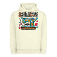 Pigment Pistachio sewing life Urban Hoodie - Zillion Design Studio